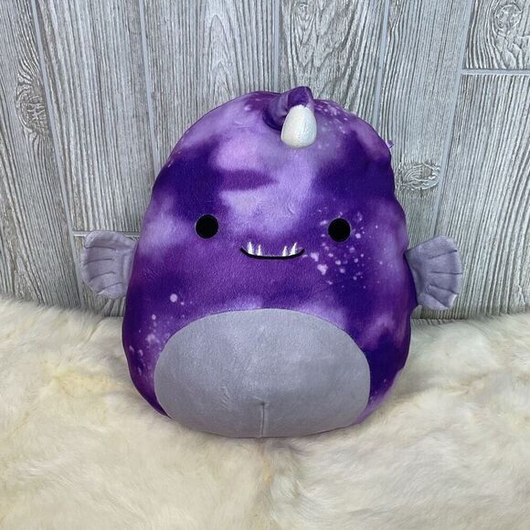 Easton the Purple Anglerfish Fins Tail Purple Tie Dye 12" - Picture 1 of 7